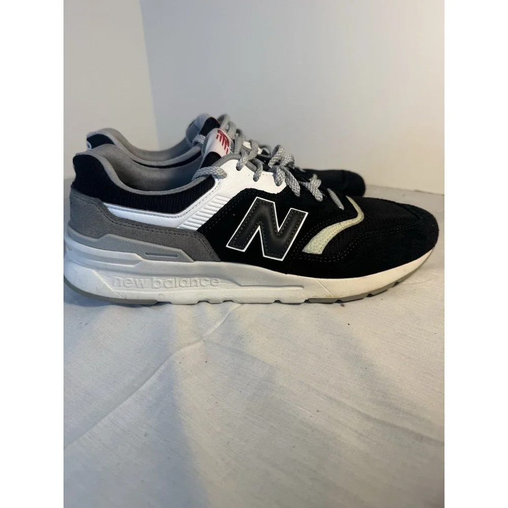 New Balance 997 Black Grey White Suede Shoes Size 9.5